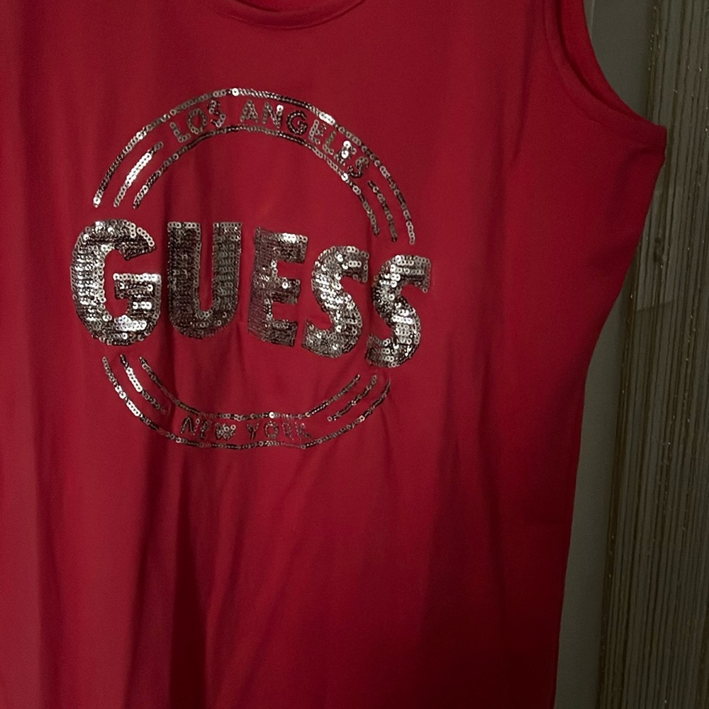 Only try once  good condition been in my closet a nice guess dress. Size L